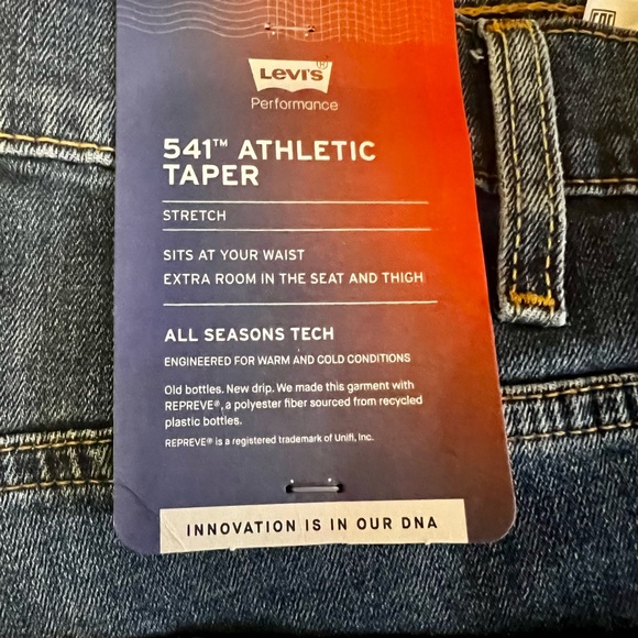 LEVI’S Men's 541 Athletic Stretch Taper Fit Jeans - 48 X 30 - $79.50 Retail - Picture 7 of 12